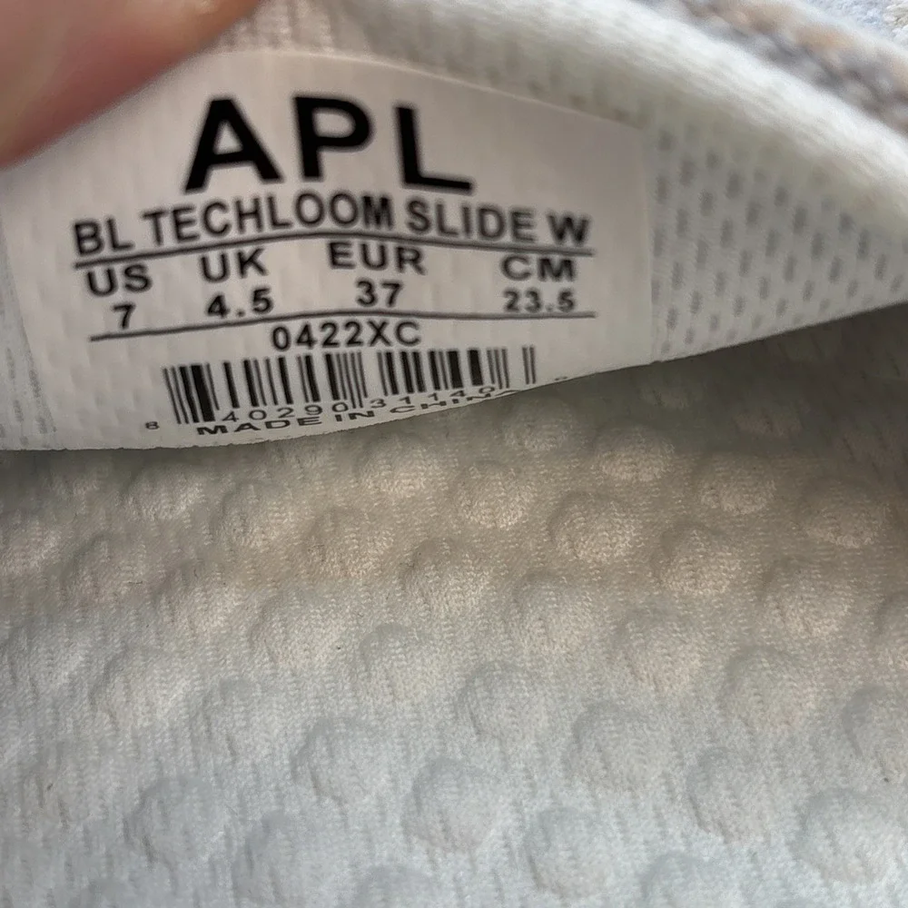 APL Slides Women's 7 BL TechLoom‎ Sandals White/Pastel NEW
